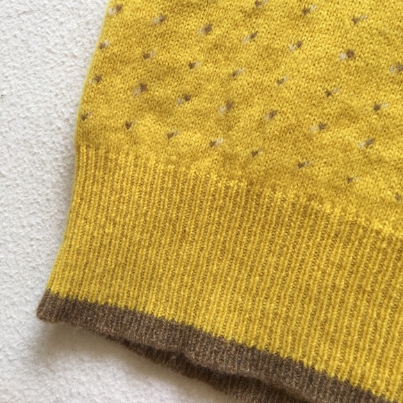 Madewell Wallace Sweater Yellow, Brown Polka Dots - Picture 4 of 4